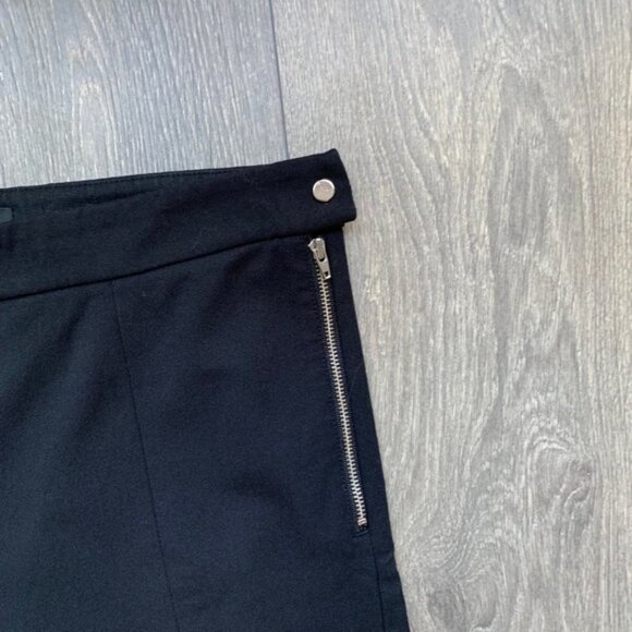 Aritzia Babaton Pants Split Hem Ankle Straight Skinny leg Trousers Black - Picture 8 of 16